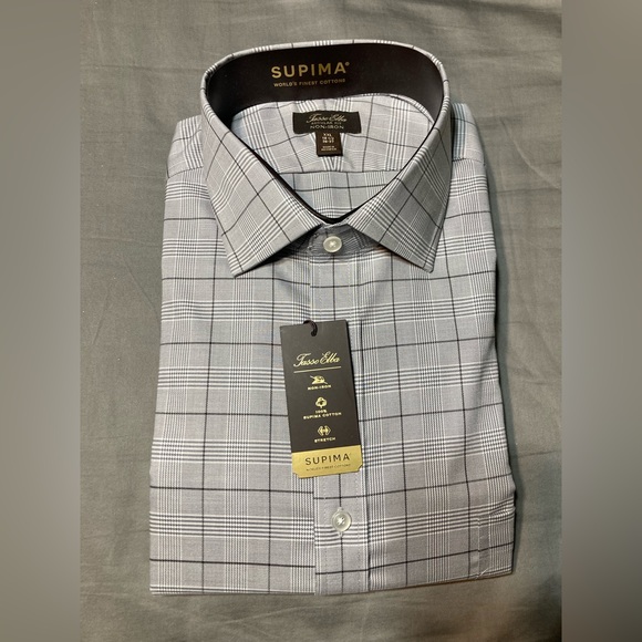 New Tasso Elba Regular Fit Shirt, XXL - 18 1/2 - 36/37 - Picture 2 of 2